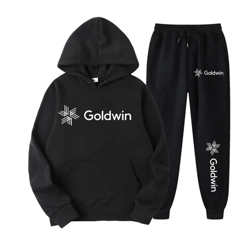 

Golden New Men's Hoodie Sweatwear Running Wear Winter Fashion Sweater+2 Piece Sweatpants Set