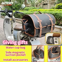 Retro Motorcycle Tailbox Bag Waterproof Vehicle Storage Bag Rear Rear Trunk Storage Bag Travel Duffel Bag saddle bag motorcycle