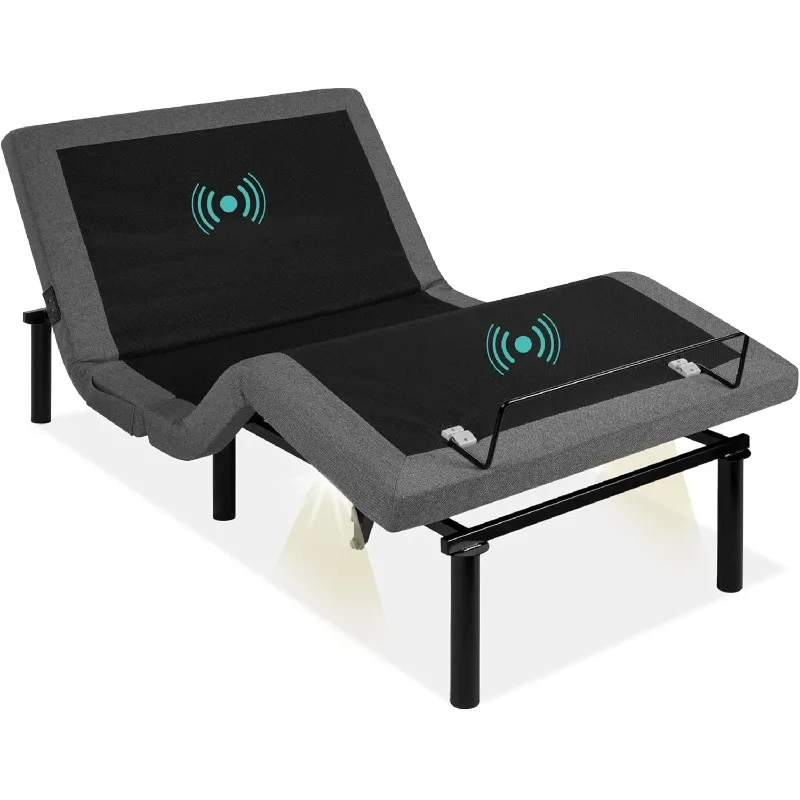 Ergonomic Twin XL Size Adjustable Bed, Zero Gravity Base for Stress Management w/Wireless Remote Control, Massage, USB Ports