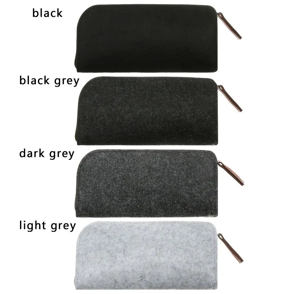 Multifunctional Wool Felt Cloth Zipper Portable Glasses Case Bag Sunglasses Case Box Soft Portatives Protector Eyeglasses Pouch