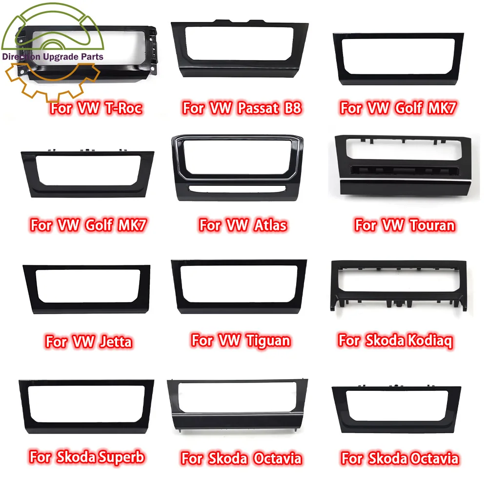 

Für VW MQB Tiguan Passat Golf Atlas T-roc Jetta Skoda Kodiaq Superb LCD touch screen klimaanlage panel dekorative rahmen