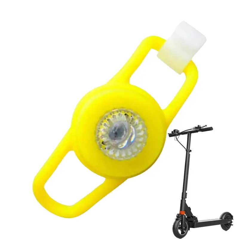 1Pcs cute Yellow LED Bike Ring Light Waterproof Bicycle Rear Lights Clip Bike Front Lamps Outdoor Cycling Safety Warning Lamp