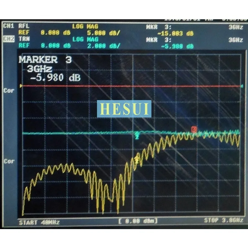 RF DC ~ 4GHz resistive two-power divider, Power Splitter, SMA interface Module Board  with CNC shielding case