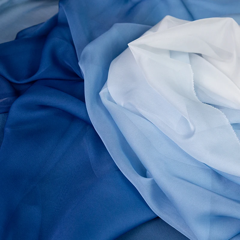 Multi-color Gradient 30D Chiffon Fabric for Stage Dress Performance Clothing Decorative DIY Style Fashion Design Fabric