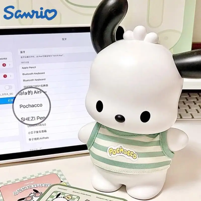 

Sanrio Bluetooth Speaker Kawaii Pochacco Anime Figure Model Summer Surfing Lovely Audio Couple Desktop Birthday Gift Toy