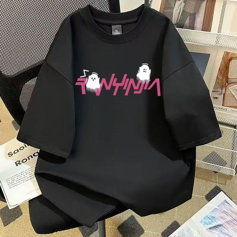 

Y2K Ghost Graphic TShirt Oversized black Streetwear Cute Cartoon Tee Casual cool harajuku style 2026 new short sleeve Unisex Top