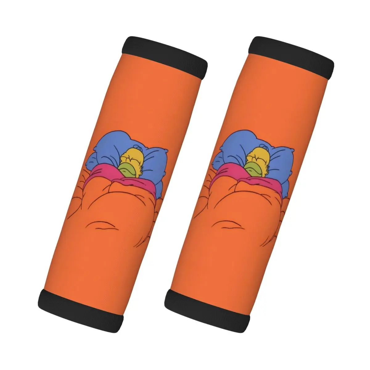 

Custom The Simpsons Cartoon 2 Pcs Luggage Handle Wrap Soft Grip Handle Cover Handle Grip Neoprene Luggage For Car Interiors