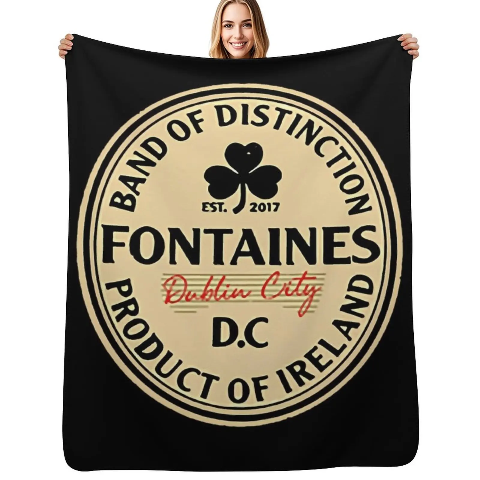 

Retro Logo Decal Fontaines Band Of Distinction Throw Blanket Camping sofa bed Luxury Brand Thins Blankets
