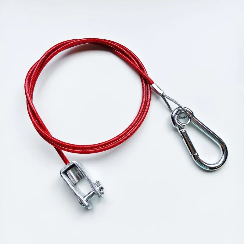 1 unidad de cable de seguridad de acero inoxidable rojo para remolque, para freno de emergencia, accesorios y piezas para enganche de remolque y caravana