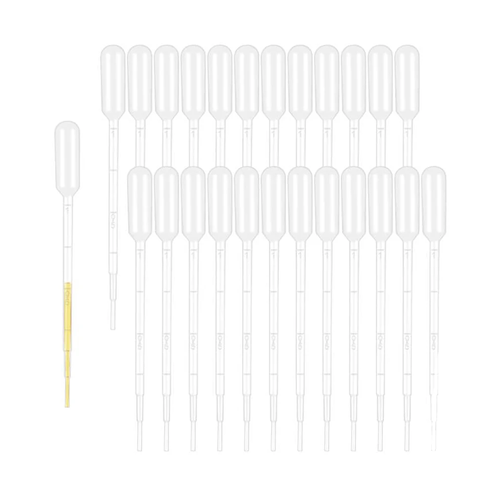 100PCS 1ML Disposable Plastic Transfer Pipettes, Clear Graduated Eye Dropper for Essential Oils, Home Use, Science Class