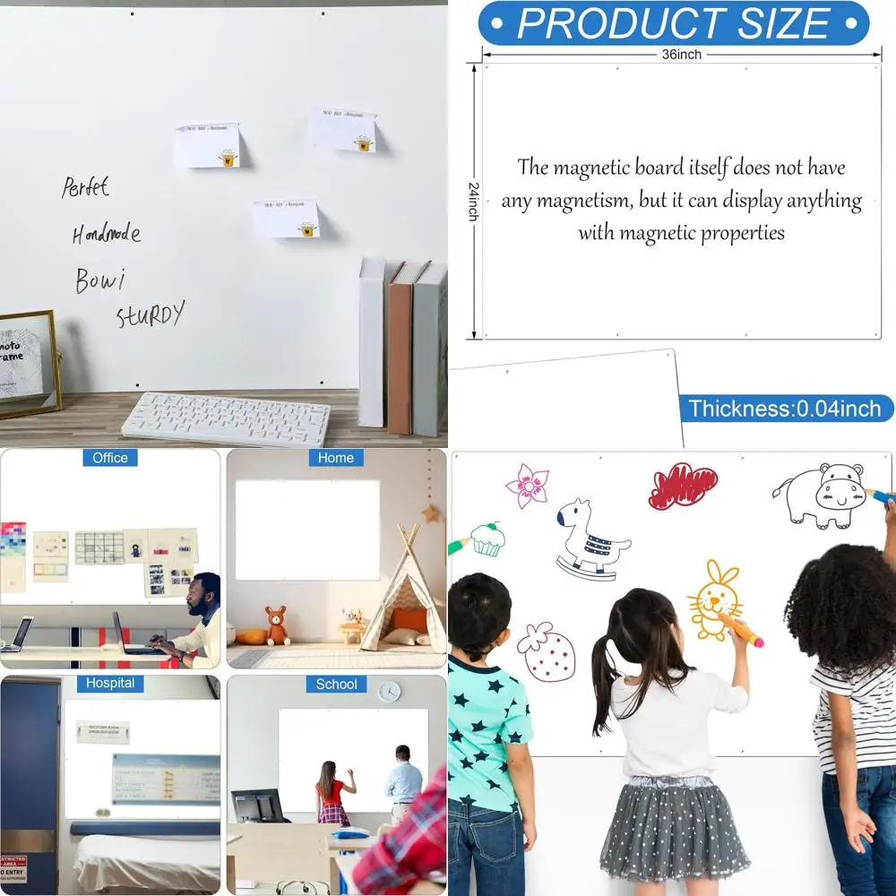 

Белая магнитная доска для сухого стирания 24x36 с предварительно просверленными винтами для домашнего, офиса и использования в классе.