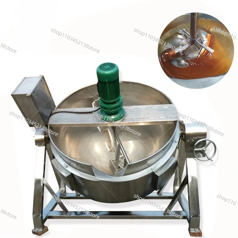 Industrial Gas/steam/electric Type Cooking Pot for Jam Jacketed Kettle with Mixer
