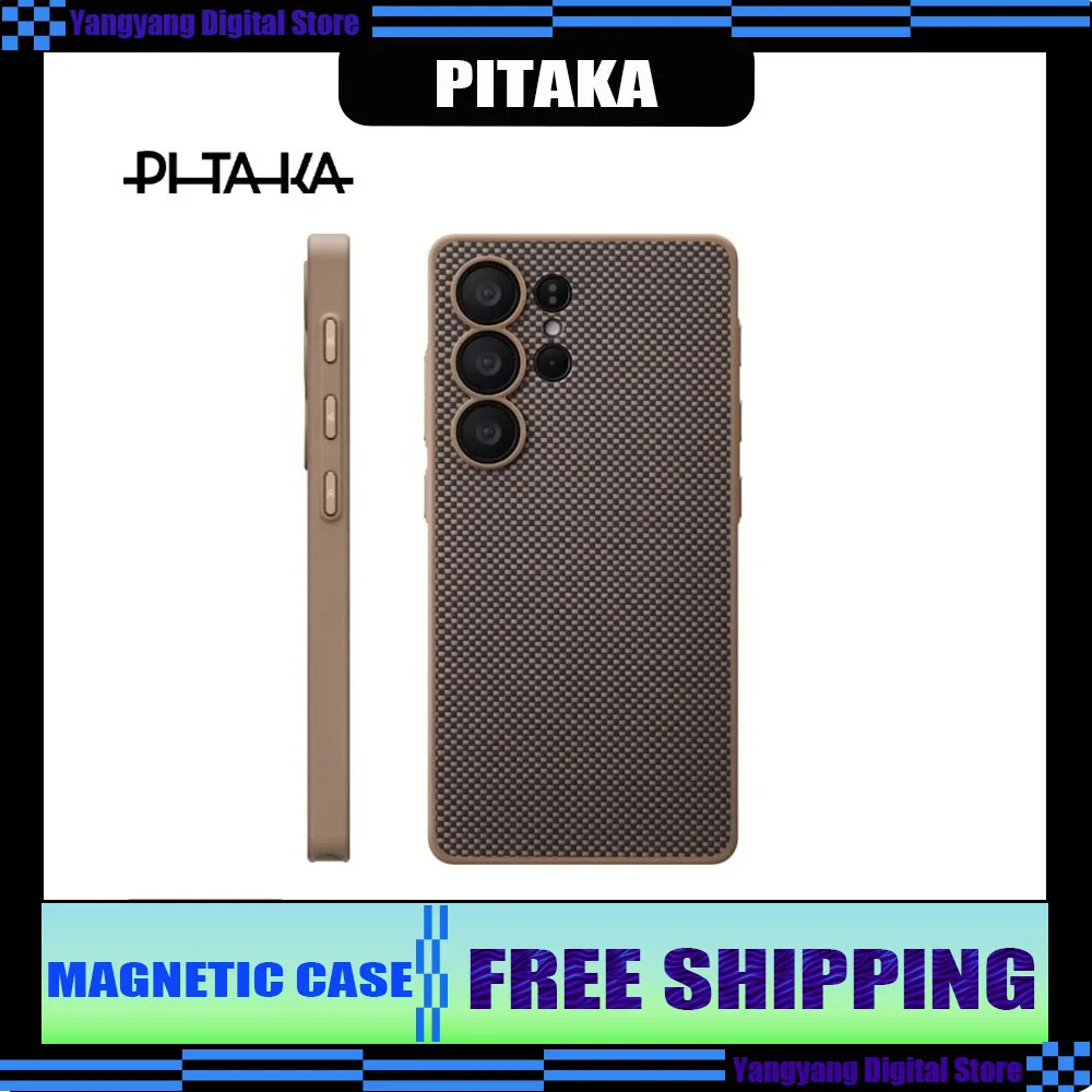 حافظة مغناطيسية من PITAKA لهاتف سامسونج جالاكسي سامسونج S25 رفيعة للغاية من ألياف الكربون كيفلر غطاء خلفي شل حافظة واقية هدايا