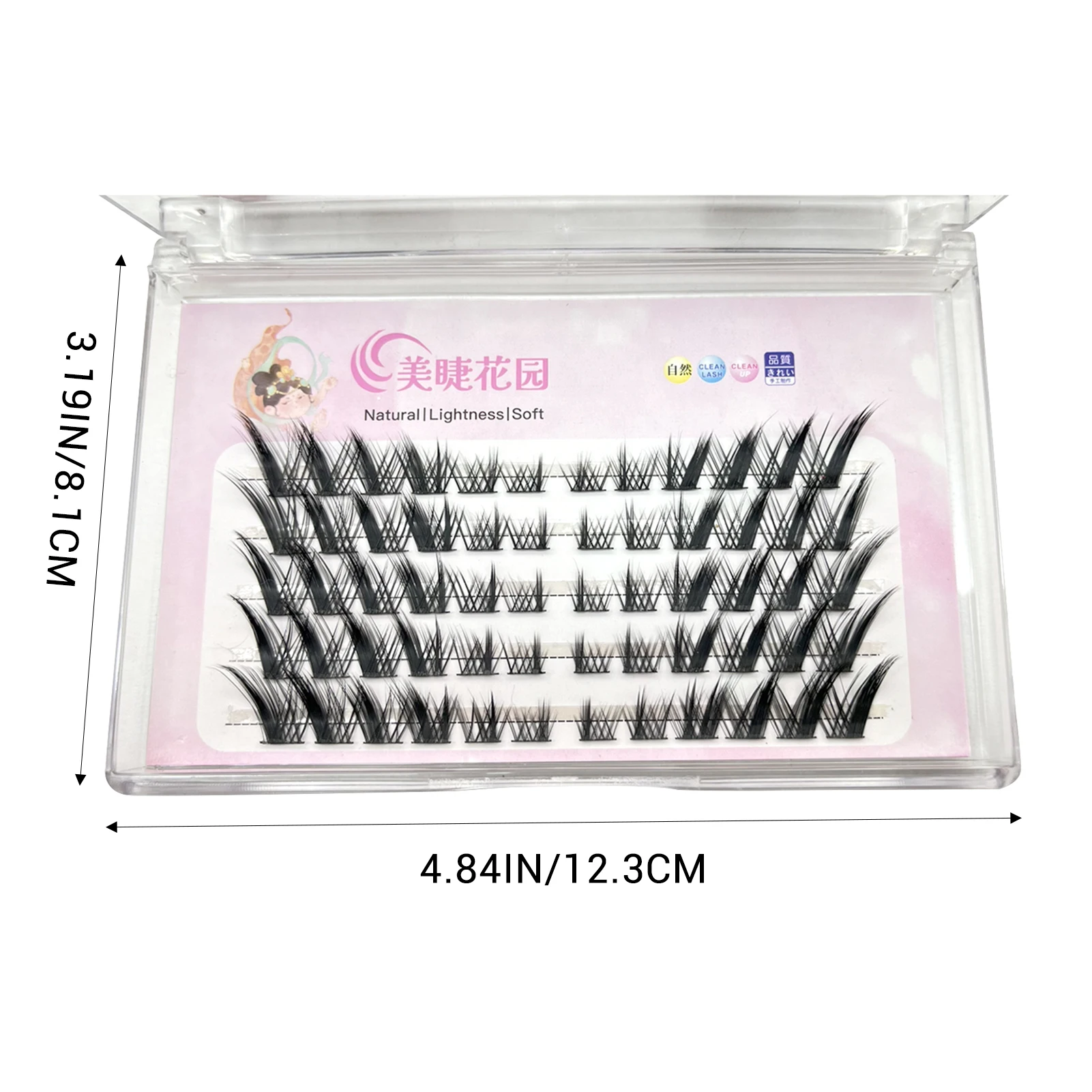 Skew Flying Fox Falsche Wimpern Single Cluster Hybrid Erweiterung segmentiert natürlichen Fuchs Augen effekt einzelne Wimpern Make-up-Tool