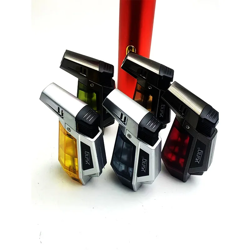 Practical High-value Inflatable Direct Black Technology Lighter High Temperature Small Welding Gun Cigar Spray Gun Portable