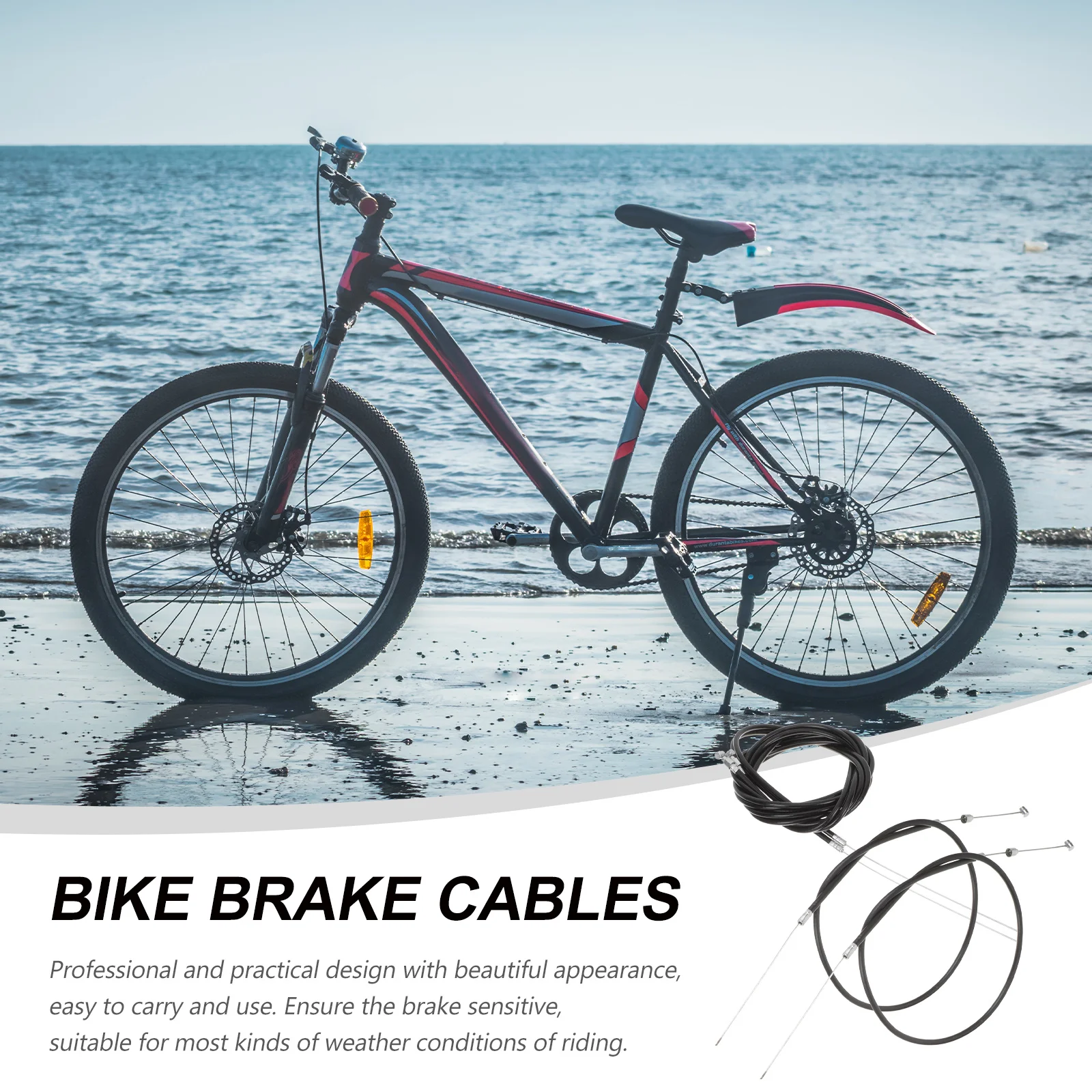 

1Set Bike Brake Cable Kit Durable Heat Resistant Universal Inner Cable for Mountain Road Small Wheel Bikes Maintenance Upgrading