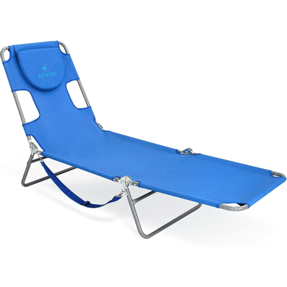 

Chaise Lounge Beach Chair for Adults with Face Hole- Versatile, Folding Lounger for Outside Pool, Sunbathing and Reading on Sto