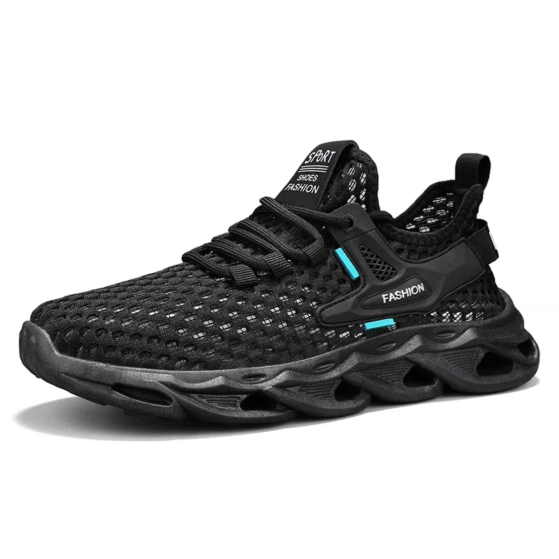 

Men's motorcycle shoes with large mesh and breathable fly woven fashionable sports and leisure shoes