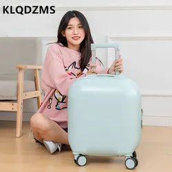 KLQDZMS Piccola valigia portatile con password da 18 pollici Trolley portatile per studenti d'imbarco Bagagli rotondi unisex