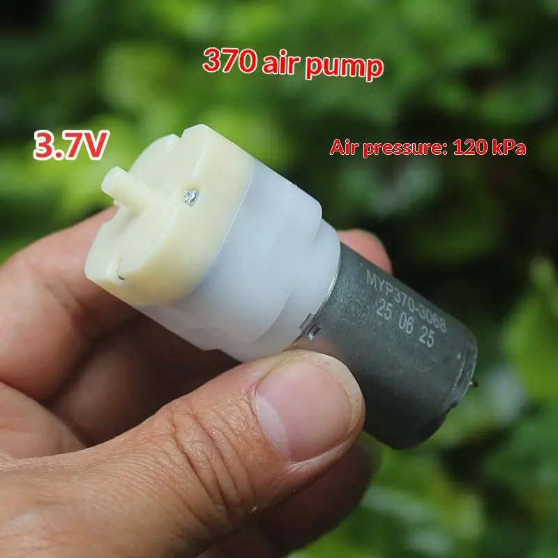 1/5 Pcs 370 Micro Air Pump DC3.7V High Pressure Self Priming Diaphragm Oxygen Pump For Fish Tank Outdoor Aquarium DIY Project