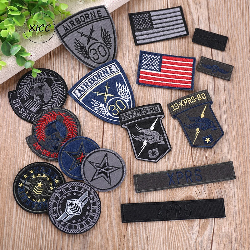 USA Flag Military Appliques Badges Cool National Embroidered Backpack Patches for Clothes Fashion DIY Stripe Stickers Applique