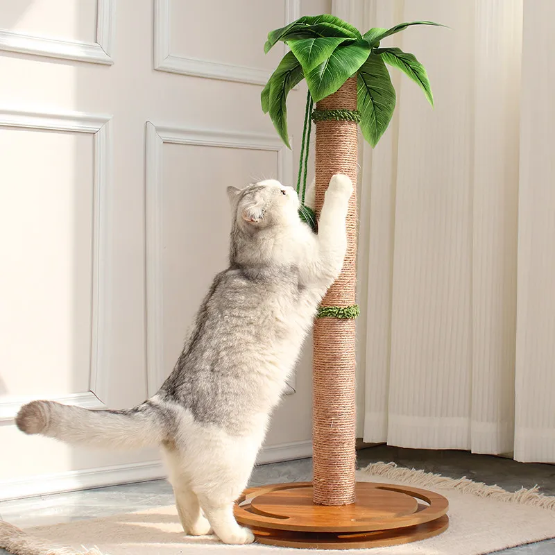 

Luxury Wooden Cat Tower Scratcher Mat Scrapers Sandbox Cat Tower Accessories Large Castle Stairs Rascador De Gatos Pet Supplies