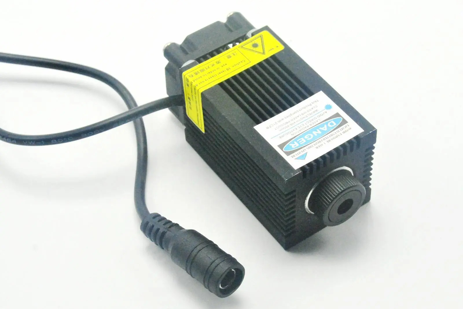 Hoogvermogen 450 nm 1 W blauwe lasermodule Focus Dot Head met 12 V adapter en koelventilator