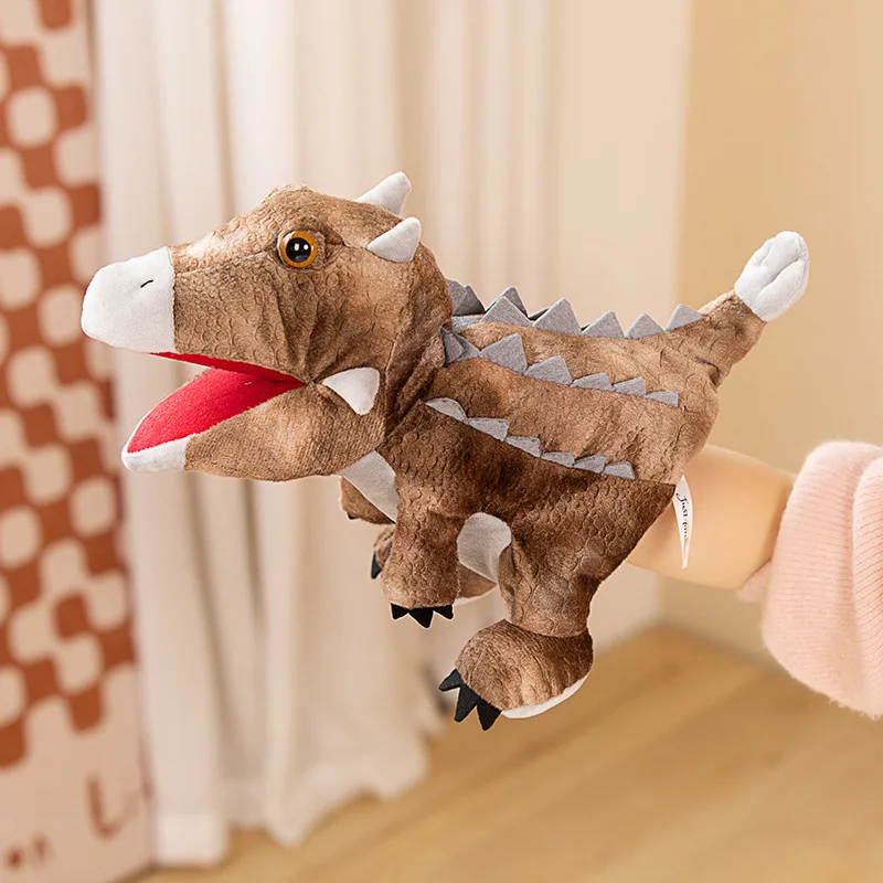 

High Quality Hand Puppet Plush Toy Ankylosaur Dinosaur Mouth Can Move