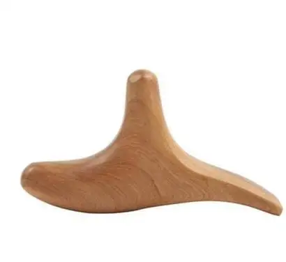 Foot massage tools wood triangle finches wooden foot sole acupuncture point massage foot massager cone fork point bar