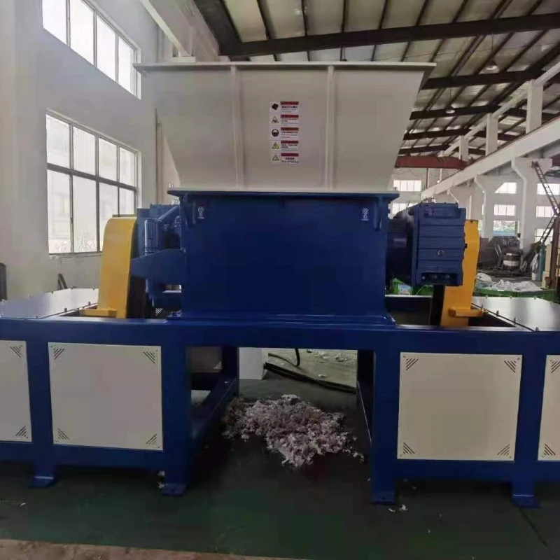 Double Shaft Shredder Machine with Automatic Reverse Industrial Waste Crusher for Metal Plastic Wood Heavy Duty Performance