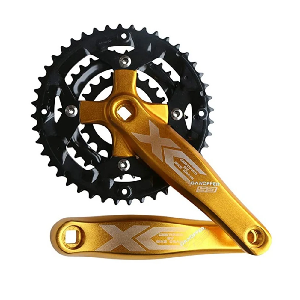 

MTB Bicycle Crankset 64/104BCD 32T Disc Compatible 8S/9S/10S/ 11-Speed 170mm Crank Mountain Bike Chainring-Gold