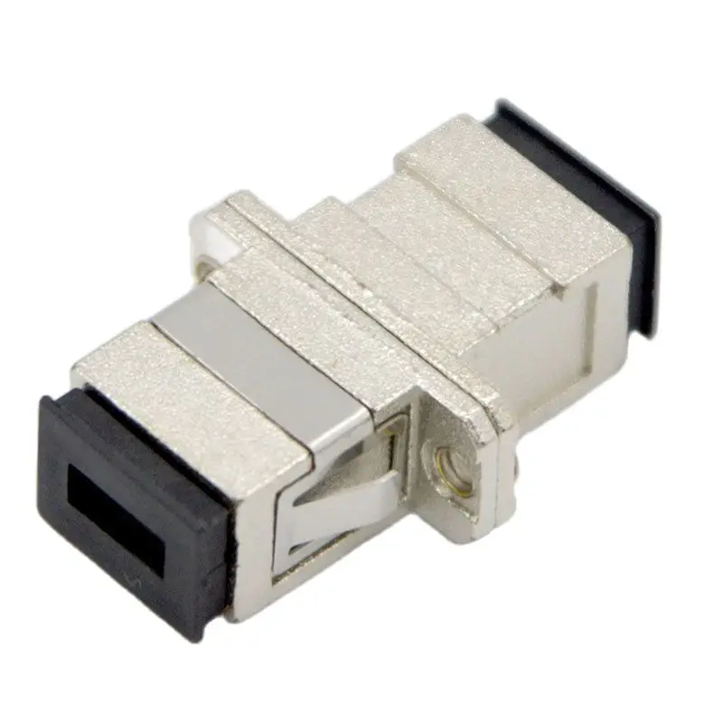 Adaptador de fibra óptica de 50 piezas, Conector de Metal, brida de SC-SC, monomodo, acoplador simple, portador de grado especial, venta al por mayor