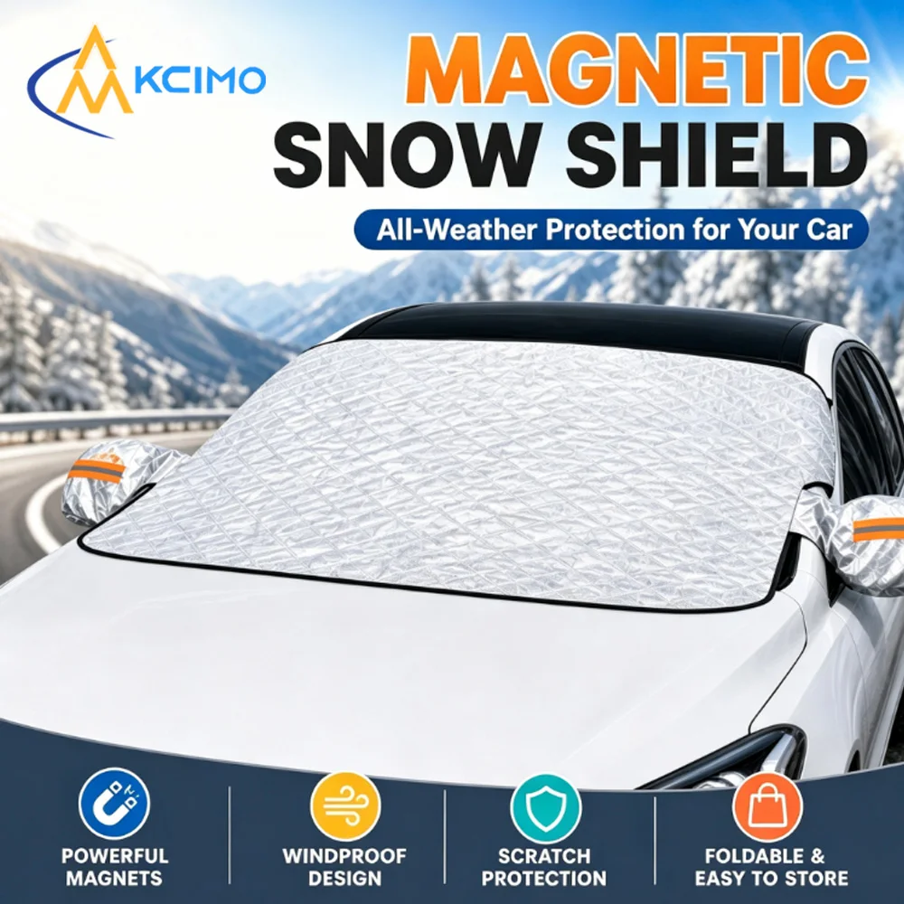 1Pc Magnetic Car Front Windshield Snow Cover Winter Shield Dust Protector Windproof Outdoor Snow Blocking Windshield Cover