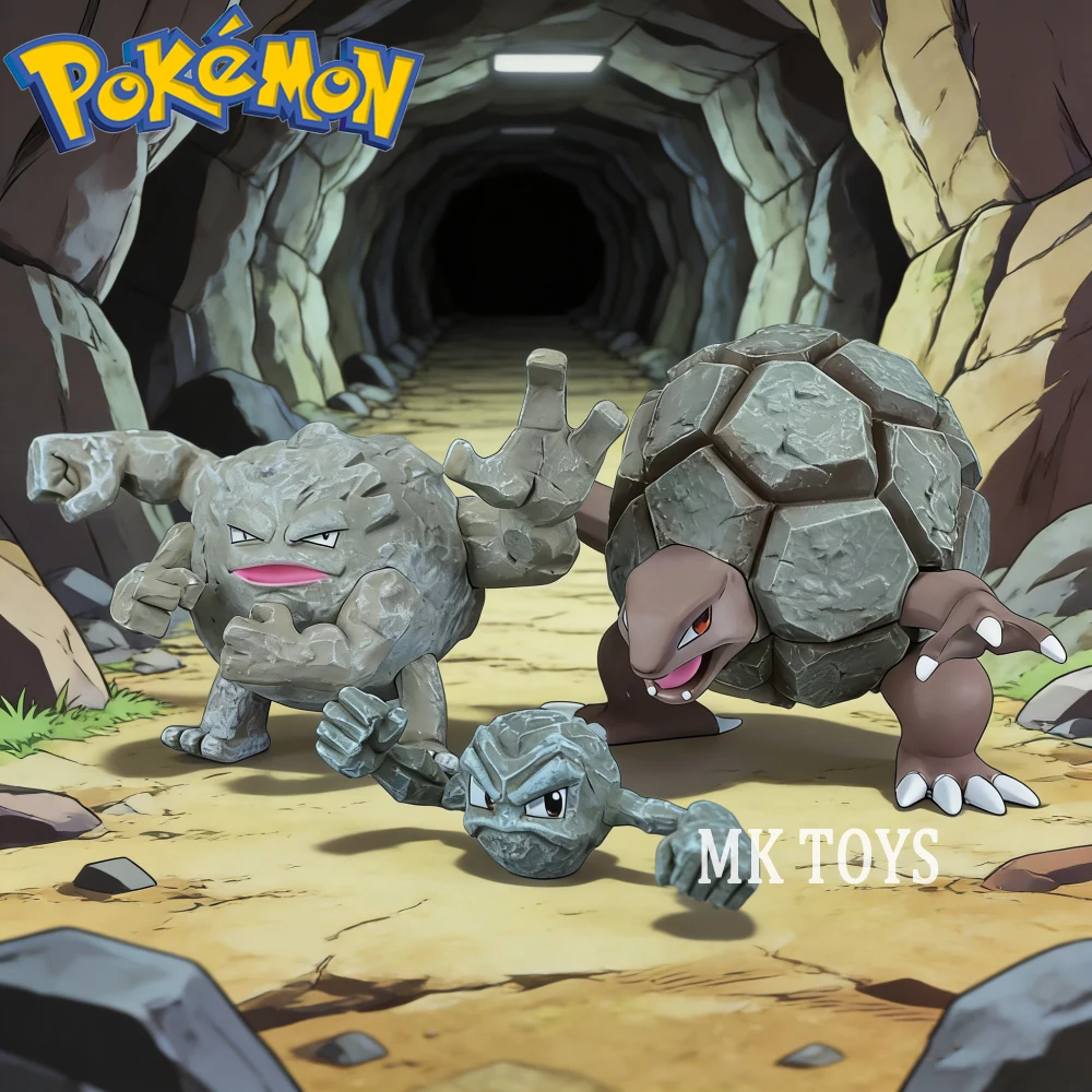 

2-7cm Anime Pokemon Figure Geodude Evolutionary Combination Action Figures Pvc Collection Model Toys for Children Gifts