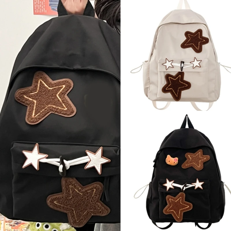 

Starry Backpack Nylon School Bag Rucksack Perfect for Daily Commuting Campus Activities Traveling and Shopping