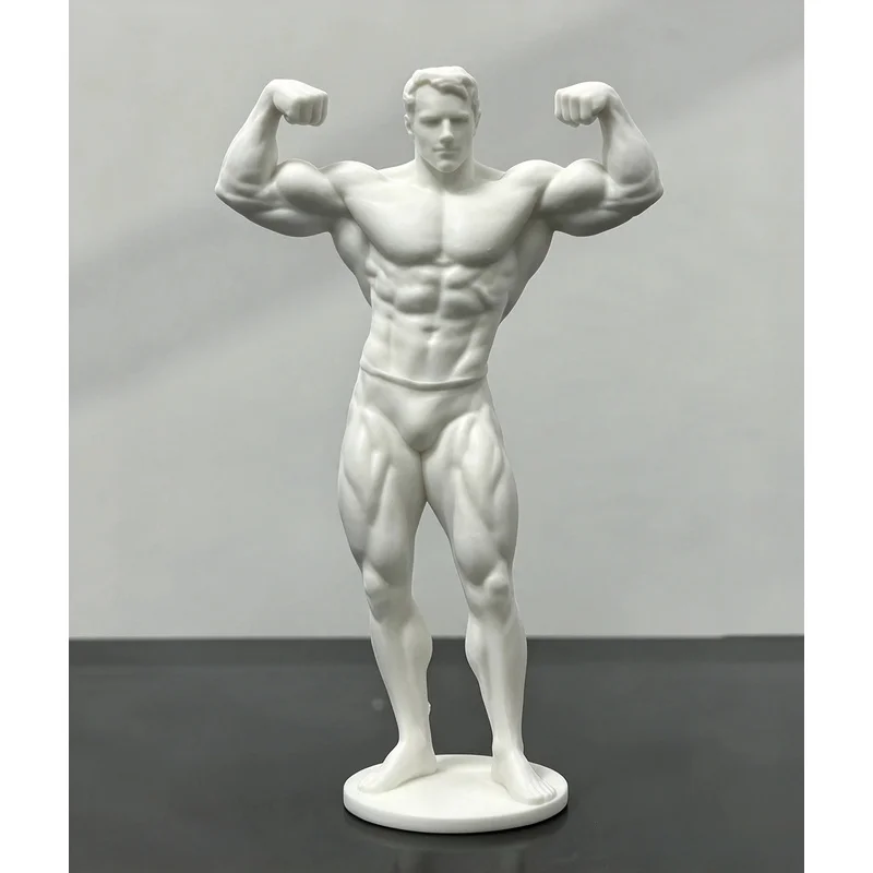 Muscular Man Statue Bodybuilding Figure Gym Studio Decoration Fitness Trainer Gift Resin Sculpture Anatomy Model Art Ornament