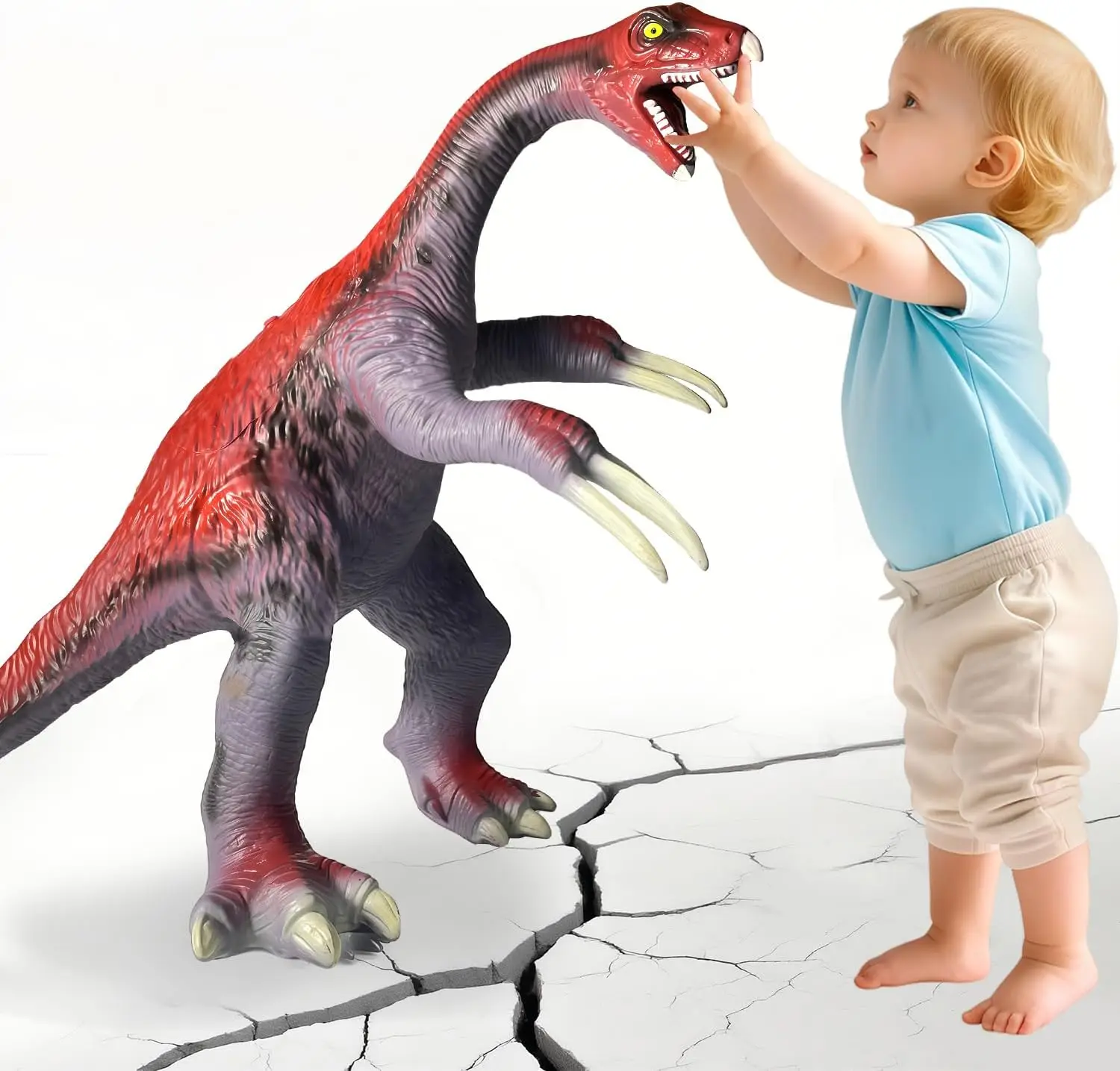 

Big Dinosaur Toys for Kids,29 inch Therizinosaur Inflatable Large Dino Action Figures for Toddlers,Birthday Gifts for Boys Girls