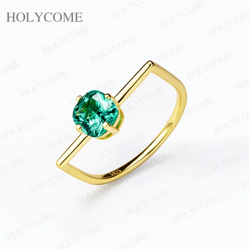 Ring aus S925 Silber, einzigartig, unregelmäßig, stapelbar, mit gemischten Moissaniten und Paraiba-Saphiren, geschichtet, INS Viral Fashion Schmuck – Detail 3