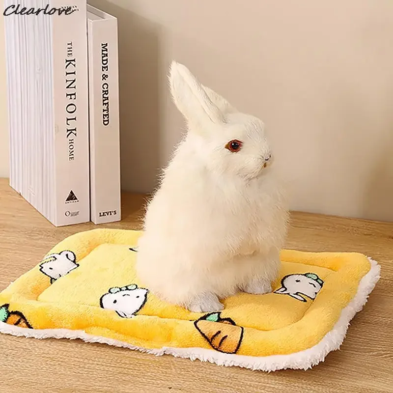 Plush Rabbit Bed Mat Rabbit Beds for Small Medium Dogs Flannel Puppy Cushion Super Soft Claming Dog Beds Mascotas Cama Perro 강아지