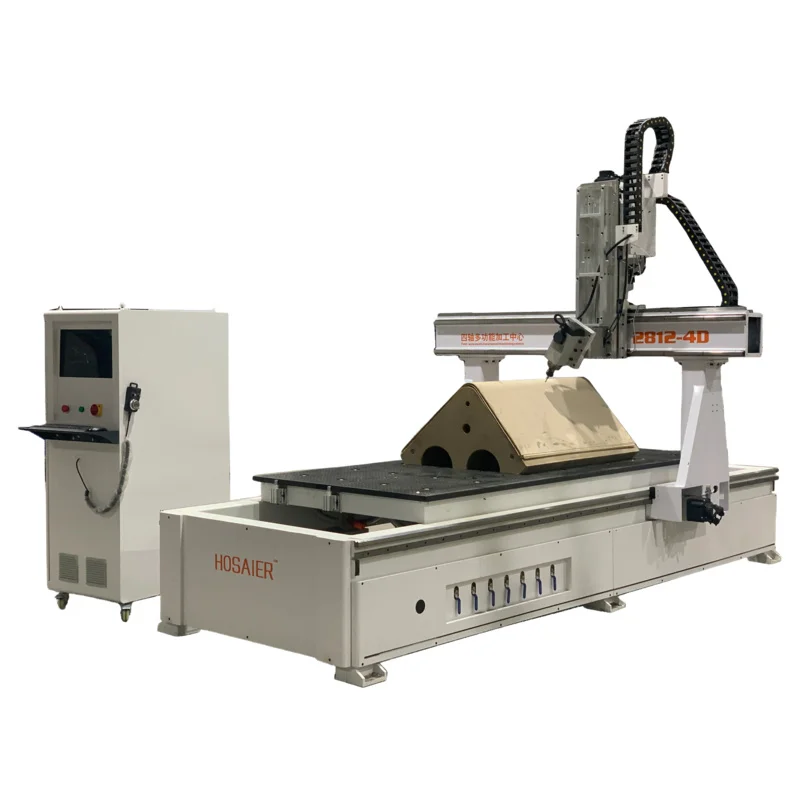 Woodworking Machine 4-Axis Multi-Function Machining Center High Precision Automatic Tool Change For Wood 3D Milling & Drilling