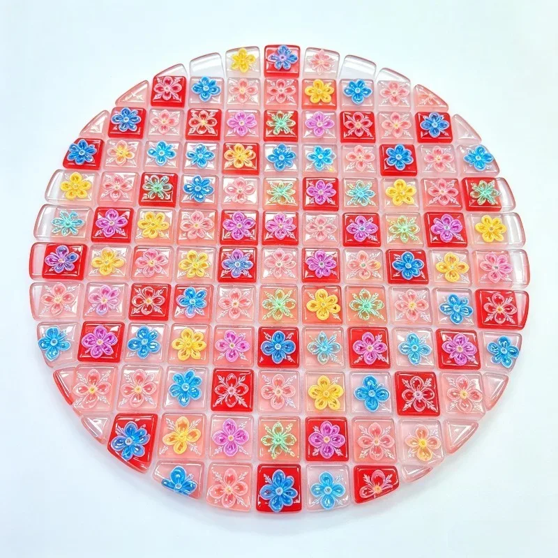 150/300g Glass Mosaic Decorative Pieces 3D Beautiful Mosaic Tiles in Various Colors And Patterns for Home Decor And Handcrafts - view 5