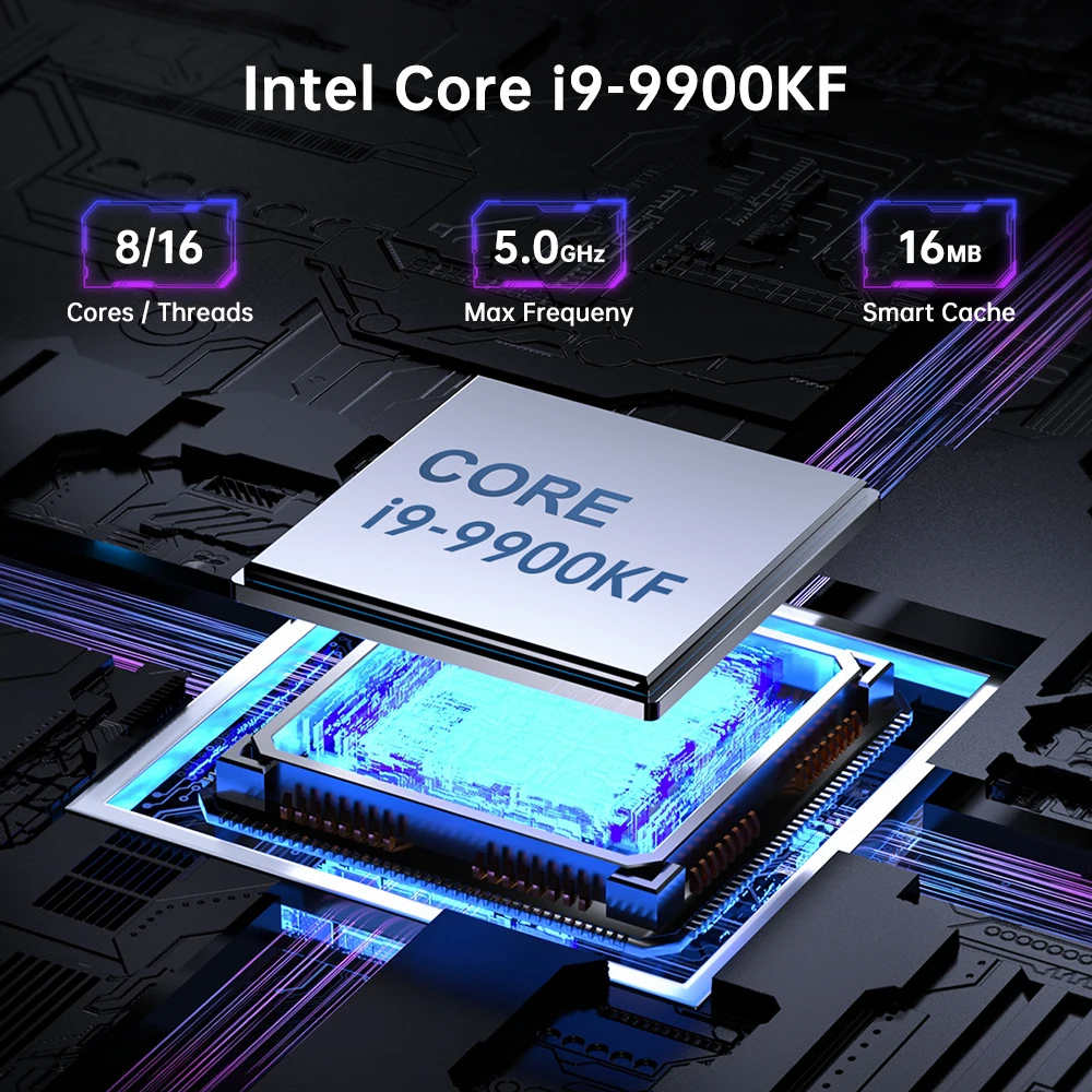 MSECORE MV200 インテル Core i9-9900KF GTX1050Ti 専用カードゲーム ミニ PC Windows 11 オフィス デスクトップ コンピュータ NVME DDR4 4K wifi6