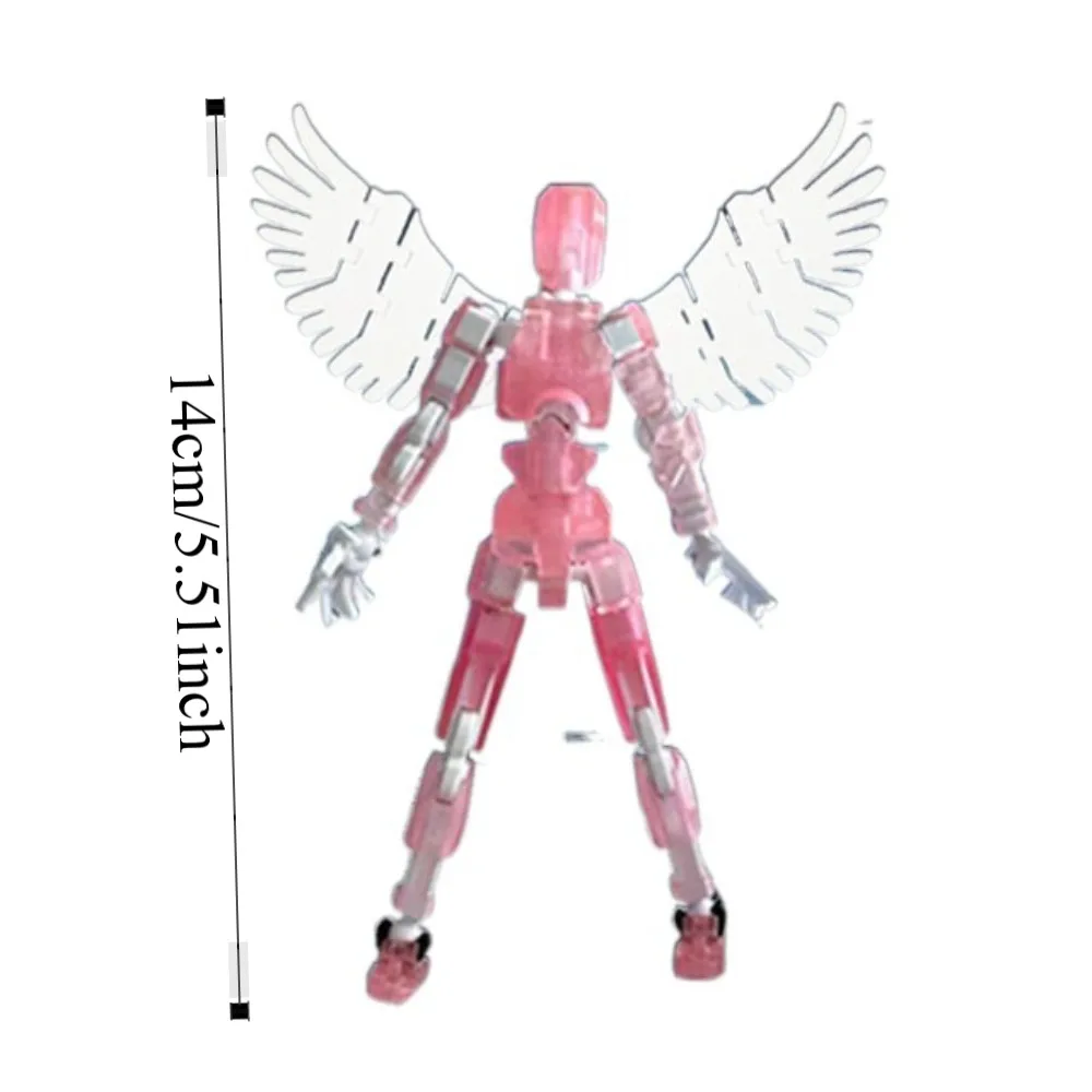 Night Glow Movable Robot Wing Judgement 3D Printed Mannequin Figures Toys Action Figure Shapeshift Robot Kids Adults