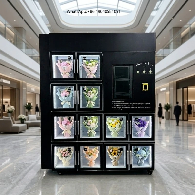 Custom Logo Outdoor Automatic Fresh Bouquet Flower Vending Machine With Sdk System