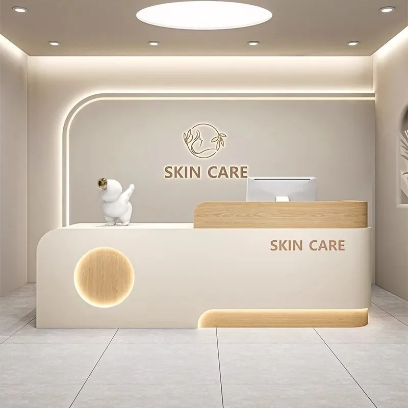 Luxury Reception Desk for Hotel Hospital Beauty Salon Clothing Store Front Office Counter Modern High End Company Lobby