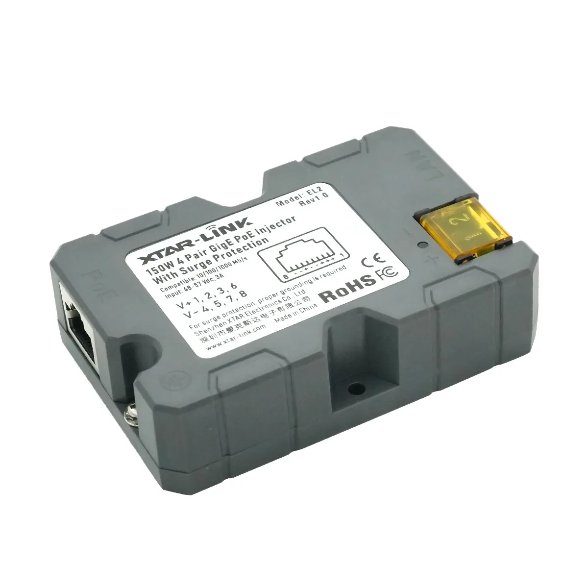 

EL2 GEN2 150W Ethernet PoE Power Supply Injector Adapter for Outdoor Signal Bridge Roof Wireless Network Equipment Accessory Ki