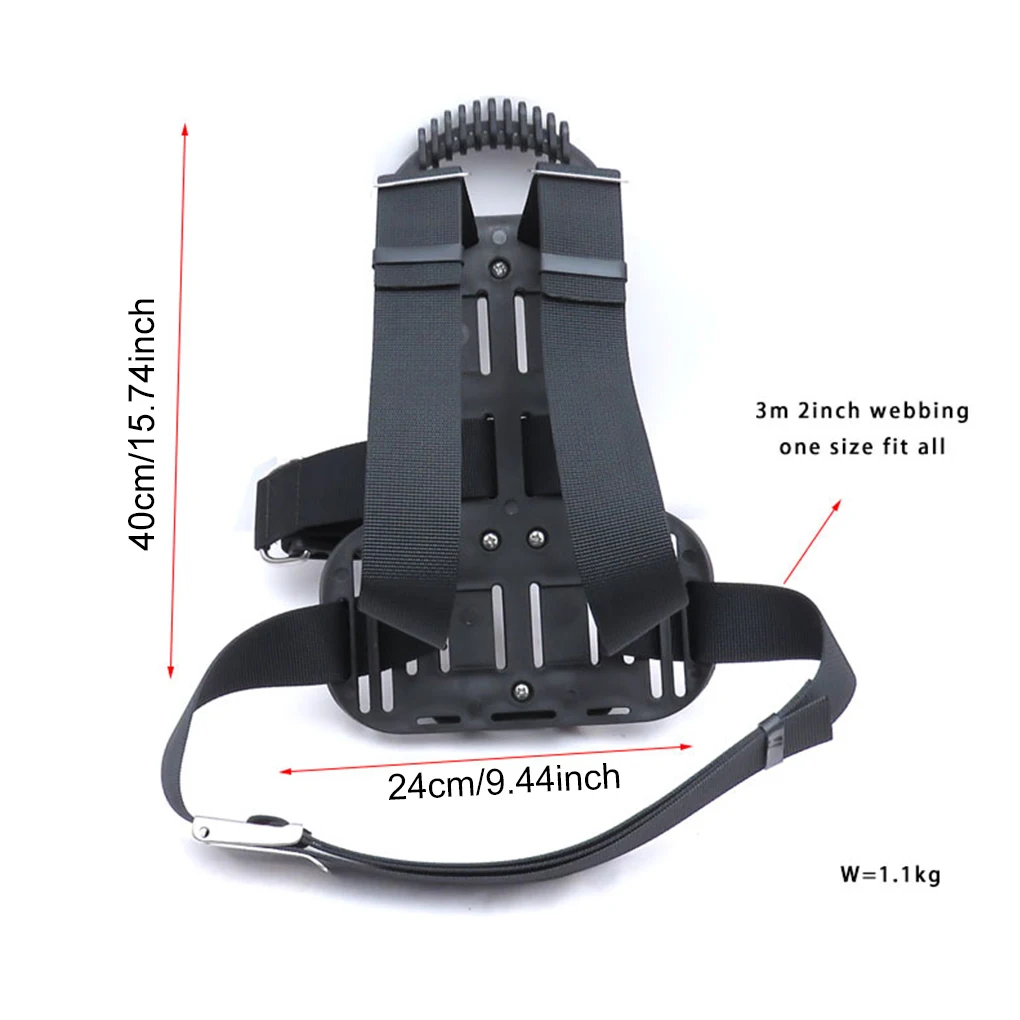 Diving Oxygen Tank Back Holder Mount Backboard Jacket Webbing Heavy Duty Diver High Strength Scuba Bracket Backpack