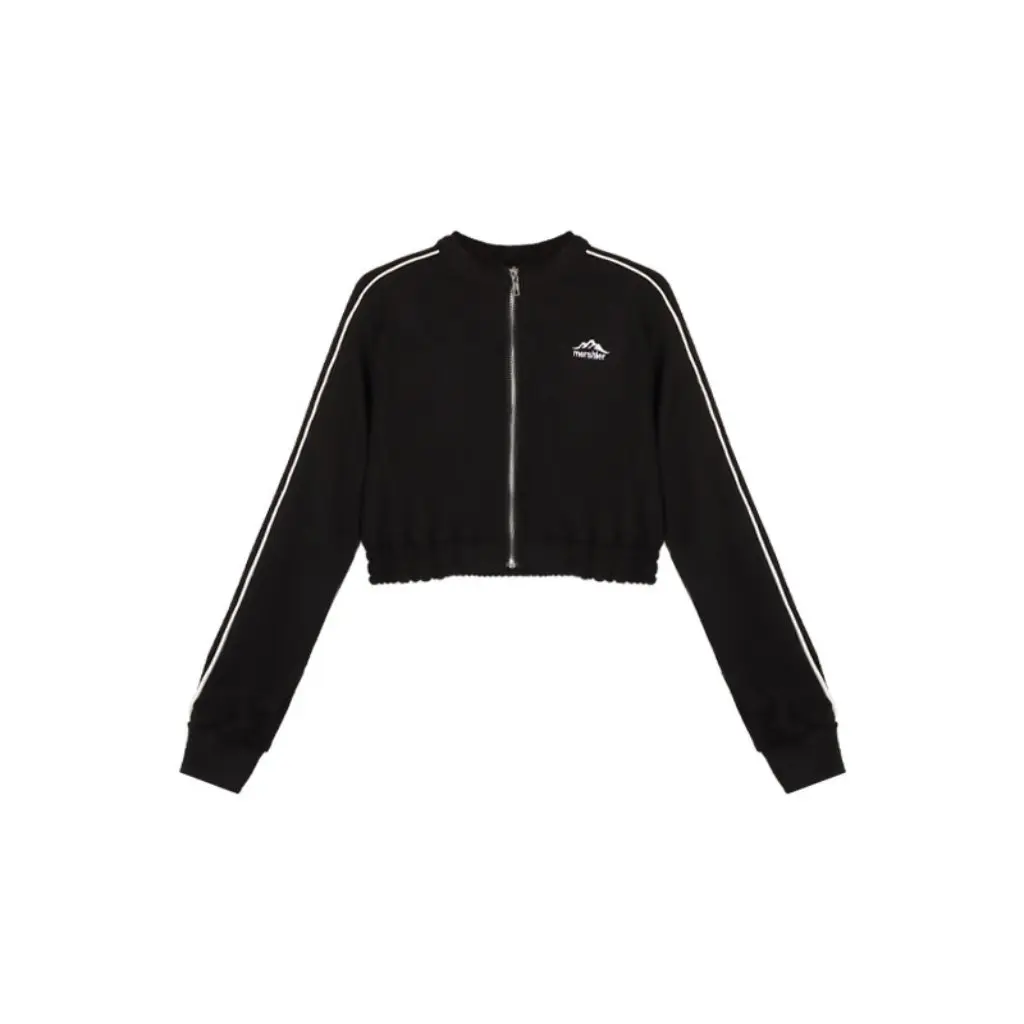 

Women's American Retro Zipper Cardigan Sweater Short Thin Spring Autumn Top Fashion Retro Style Women's Jacket