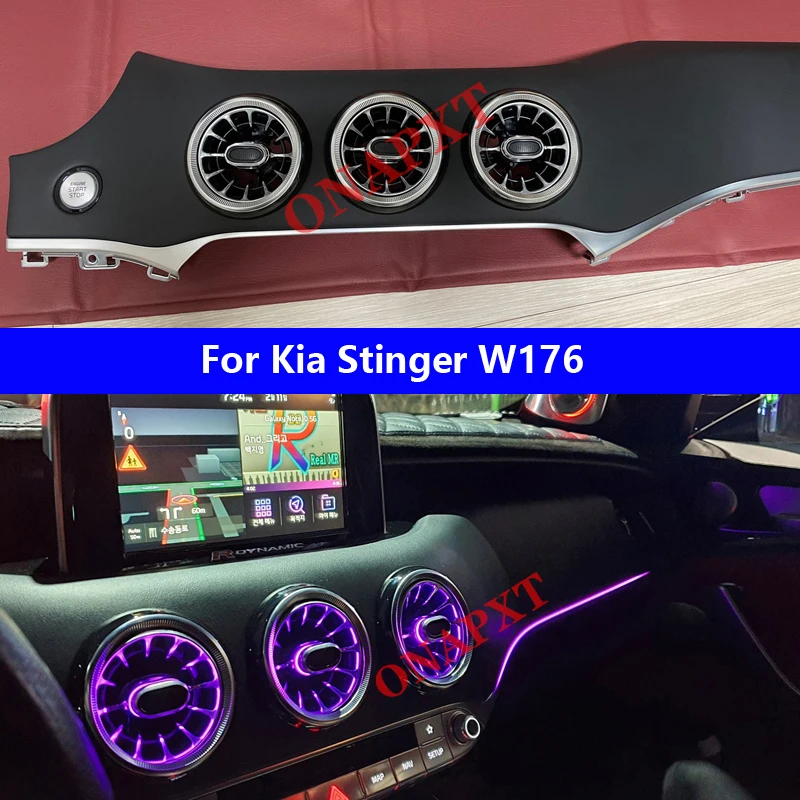 

Auto Car For Kia Stinger W176 Nozzle Rear Air Vent LED Dashboard Turbine Refit Ambient Light Modify Bluetooth APP Module