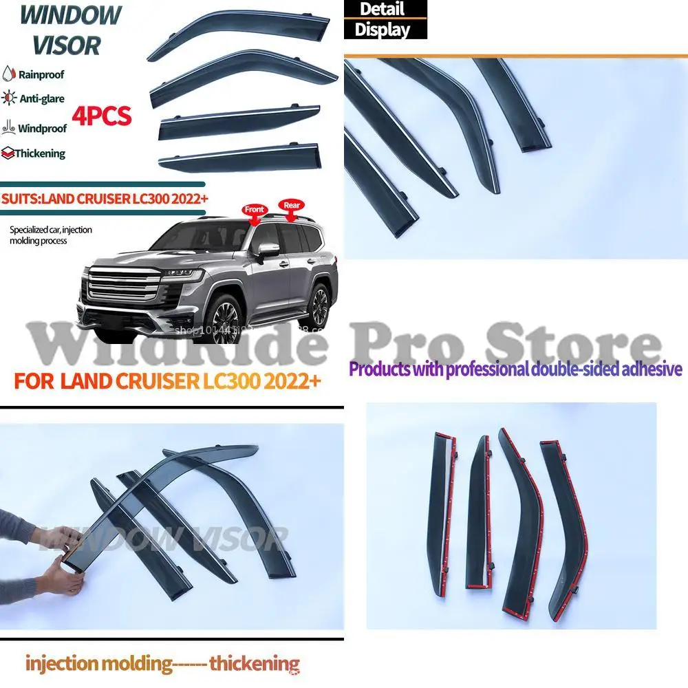 

1 set For Land Cruiser LC300 2022+ Window Visors Rain Guards